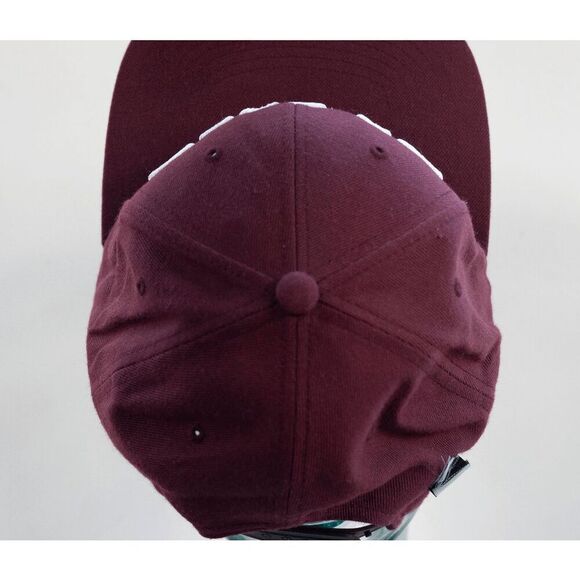 So Gnar Flat Brim Snapback Hat / Cap Maroon White - Picture 3 of 9